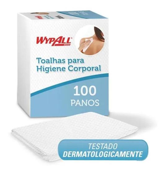 Imagem de Pano Wiper Wypall P/ Higiene Corporal X60 Pct C/100 Un Banho Leito