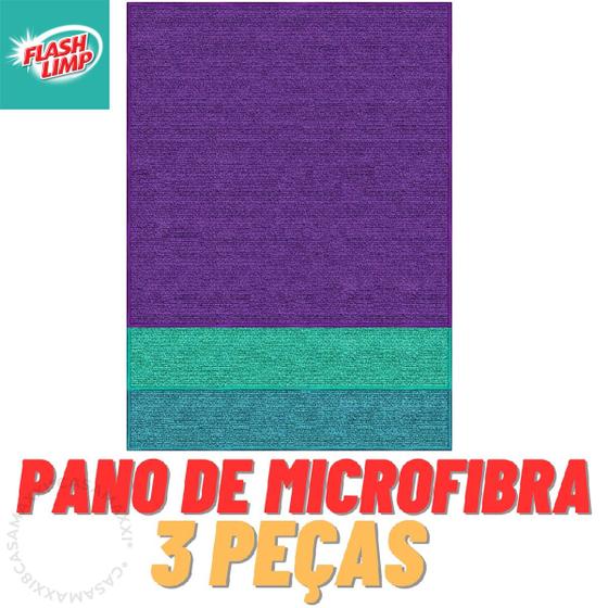 Imagem de Panos de Microfibra Multiuso com 3 unidades