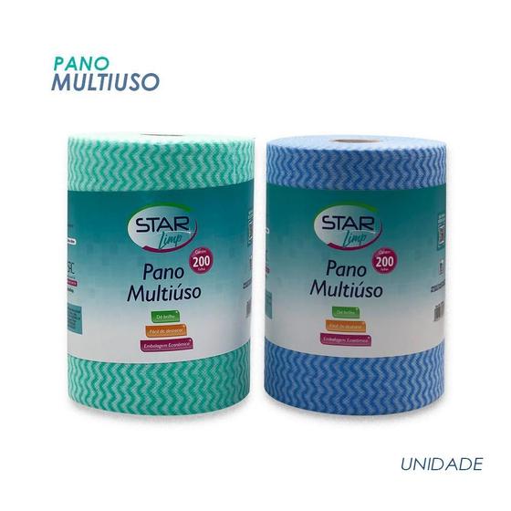 Imagem de Panos Multiuso De Limpeza Com 200 Folhas - Cor Sortida