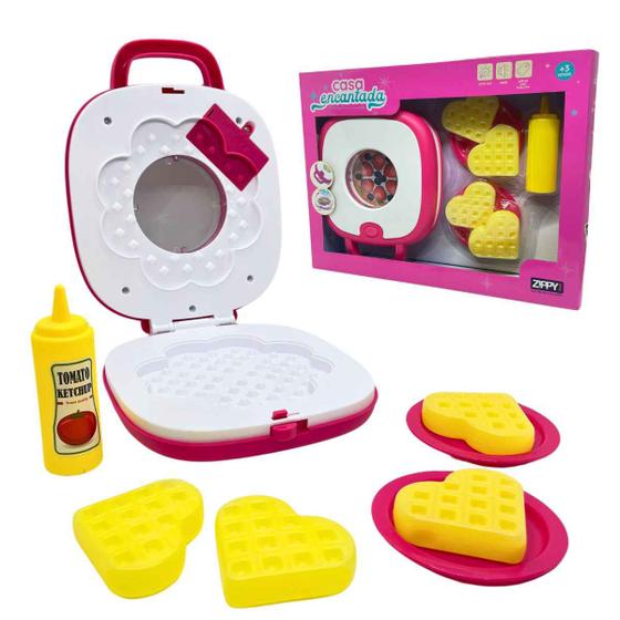 Imagem de Panquequeira Máquina De Waffle Infantil Casa Encantada Zippy Toys - Com Som Luz Comida Muda De Cor