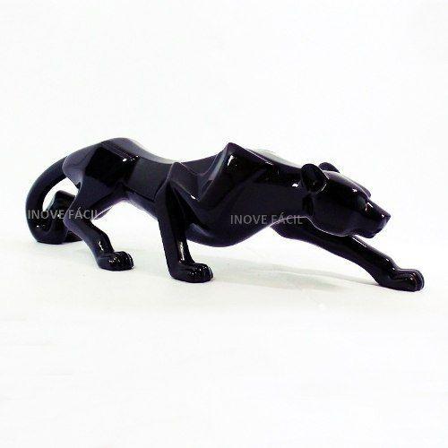 Pantera Negra Preta Estatueta Decoração Resina- Grande- 67cm Menor preço em Pantera Negra Preta Estatueta Decoração Resina- Grande- 67cm