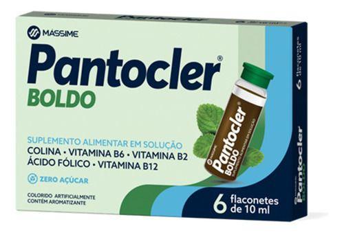 Imagem de Pantocler Sabor Boldo Zero Açúcar - 6 flaconetes de 10ml - Mássime