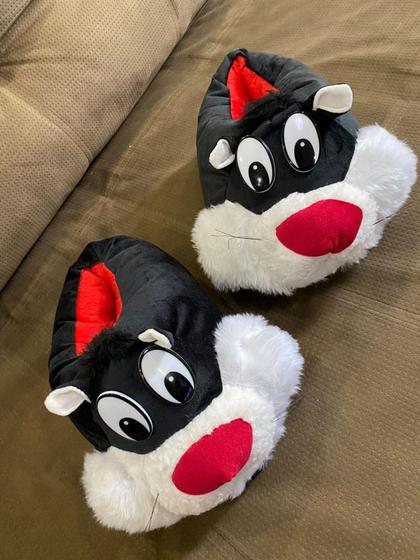 Imagem de Pantufa 3D adulto e infantil Gato 