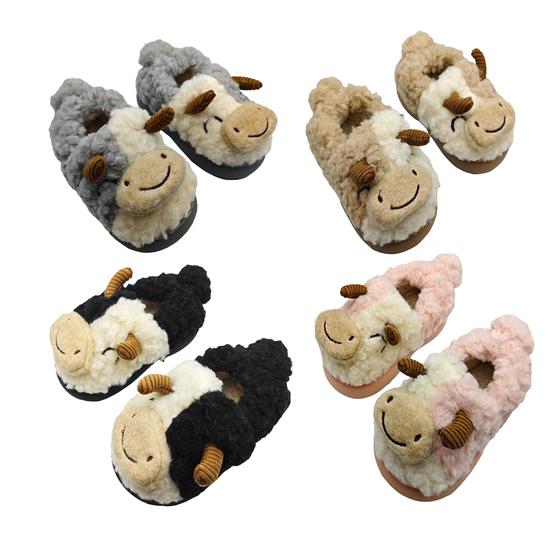 Imagem de Pantufa 3d infantil Bichinho Inverno Proteção Frio Solado De Borracha Peluciada 1 par