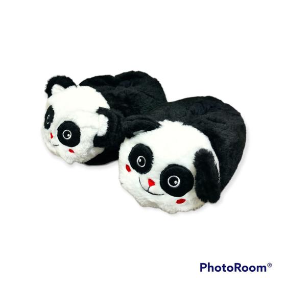 Imagem de  Pantufa 3D - Pantufa Urso Panda, Quentinha e Charmosa, com sola de Borracha