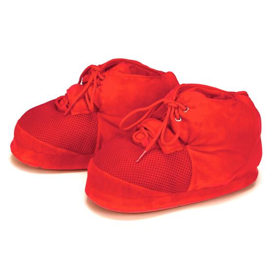 Imagem de Pantufa 3D Sneaker Net Basquete Vermelho Solado Borracha Antiderrapante Tamanho 33/35 P Importway - IWP3DBVM3335