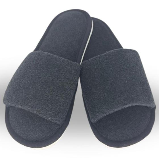 Imagem de Pantufa Aberta Feminina Pelúcia Chinelo Premium Conforto