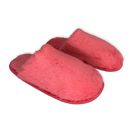 Imagem de Pantufa Adulto Pink 40/41 Super Confortável Felpuda e Macia