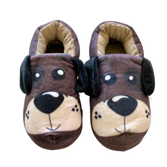 Imagem de Pantufa Cão Marrom Ferpa - Pantufa macia de Cachorro - Pantufa unissex quentinha