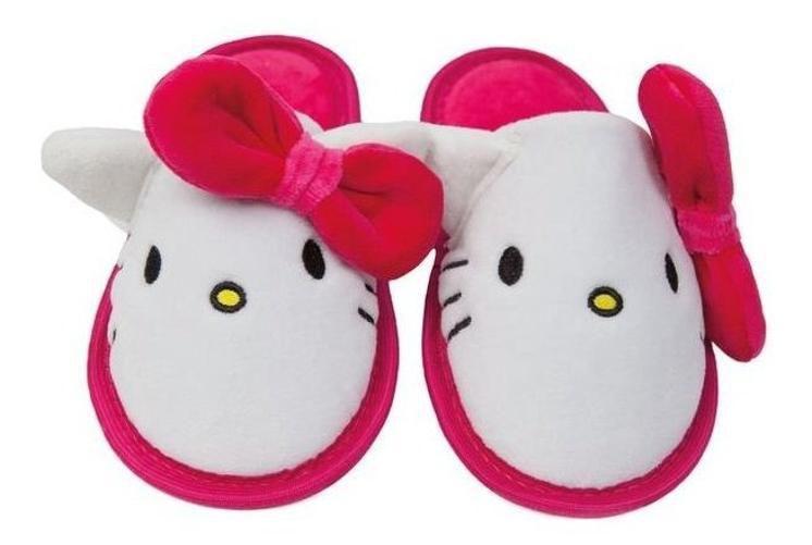 Imagem de Pantufa Chinelo Infantil Hello Kitty Laço - Rosa - 33X34