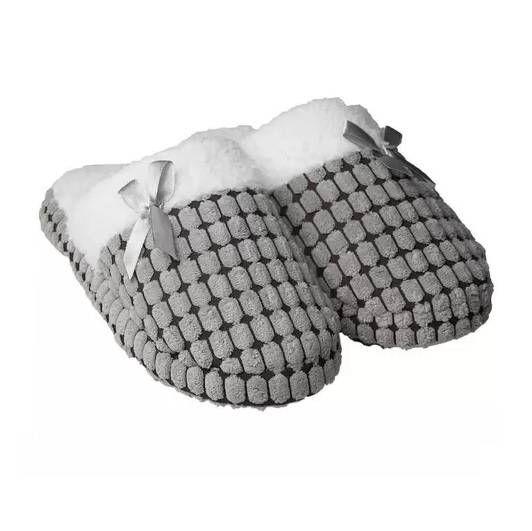 Imagem de Pantufa Cinza Slippers 34/35 - Laço