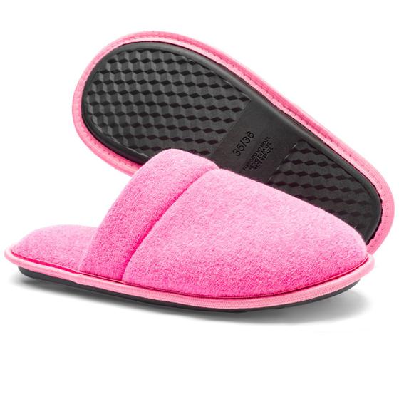 Imagem de Pantufa Feminina Adulta e Infantil Sola de Borracha Chinelo de Quarto