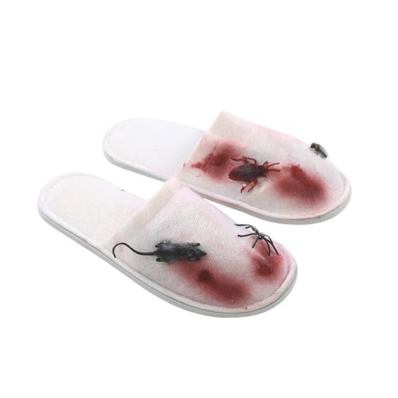 Imagem de Pantufa Halloween com sangue e aranhas Cromus