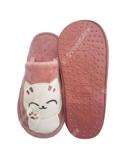 Imagem de Pantufa Infantil Gatinho Divertido Chinelo Macio P/ Quarto - Wincy Brasil