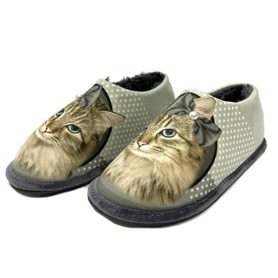 Imagem de Pantufa katurê botinha gato laço feminina