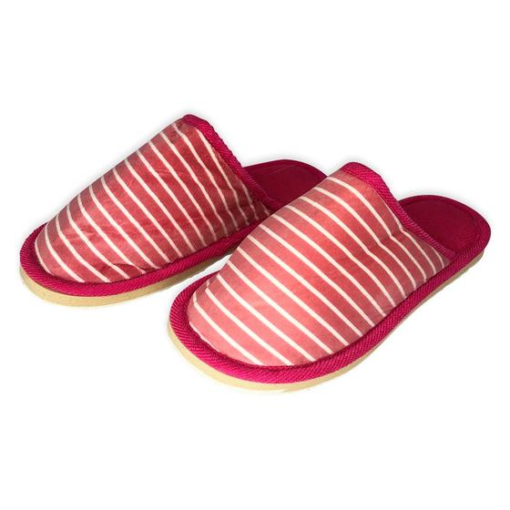 Imagem de Pantufa Listrada Pink 40/41 Sola em EVA Feminina