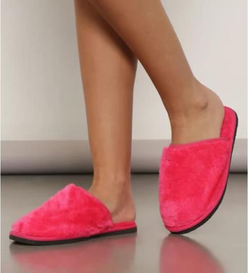 Imagem de Pantufa  Macia Confortável Felpuda Unisex  36/37 Pink