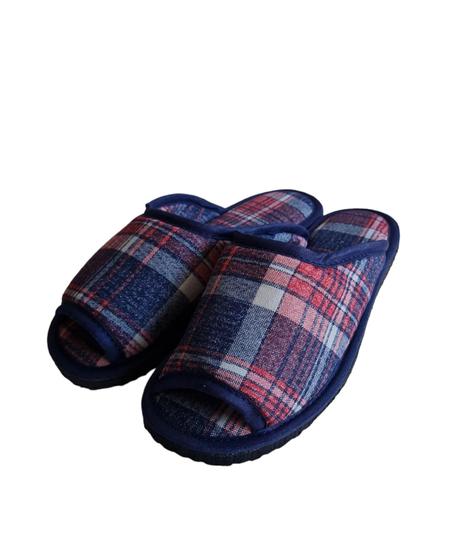 Imagem de Pantufa Masculina Chinelo de Quarto Super Conforto Xadrez