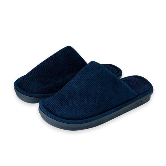 Imagem de Pantufa Masculina Lisa Azul 44/45