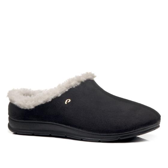 Pantufa Pegada Feminina em Tecido Preto 266002-04 Menor preço em Pantufa Pegada Feminina em Tecido Preto 266002-04