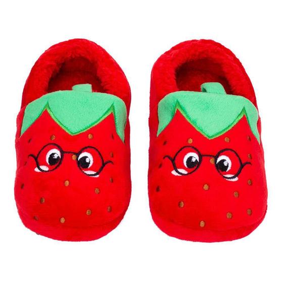 Imagem de Pantufa Play Infantil Vermelho Morango Feminina Pimpolho 