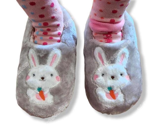 Imagem de Pantufa Sapatilha Menina Coelho Pelinho Antiderrapante