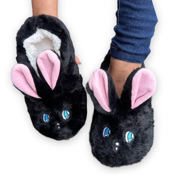 Imagem de Pantufa Sapato Feminina Antiderrapante Conforto Inverno