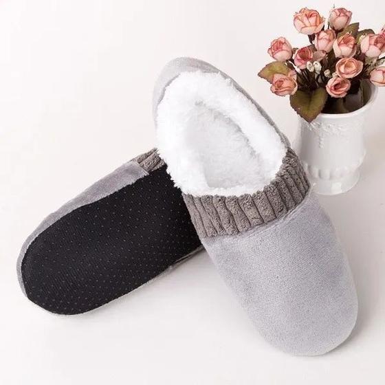 Pantufa Sapato Forrada Antiderrapante Adulto Frio Pelúcia 1 Par Para Esquentar os Pés Térmica Menor preço em Pantufa Sapato Forrada Antiderrapante Adulto Frio Pelúcia 1 Par Para Esquentar os Pés Térmica