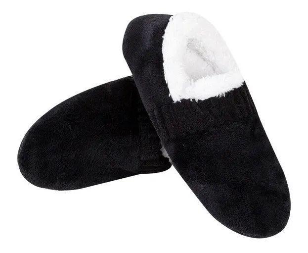 Imagem de Pantufa Sapato Forrada Antiderrapante Adulto Frio Pelúcia 1 Par Para Esquentar os Pés Térmica