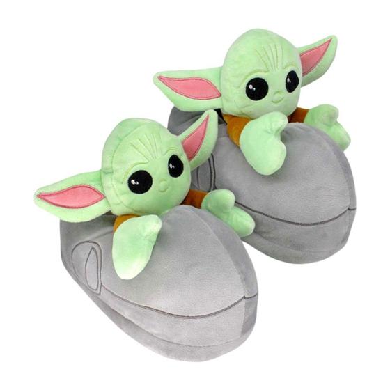 Imagem de Pantufa Star Wars Baby Yoda 3D P 33-35 Zona Criativa