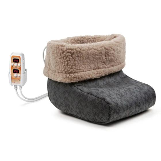 Imagem de Pantufa Térmica Elétrica Digital Massageadora  Bivolt Vibro