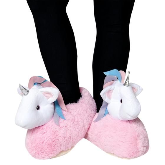 Pantufa Unicórnio Infantil Pelúcia Lançamento P - M - G Menor preço em Pantufa Unicórnio Infantil Pelúcia Lançamento P - M - G