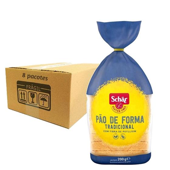 Imagem de Pão De Forma Tradicional Sem Glúten Schar 200G (8 Pacotes)