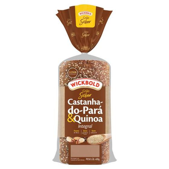 Pão Integral Castanha-do-Pará & Quinoa Wickbold Grão Sabor Pacote 400g Imagem de Pão Integral Castanha-do-Pará & Quinoa Wickbold Grão Sabor Pacote 400g