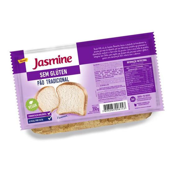 Imagem de Pão Sem Glúten Tradicional Fatiado Jasmine 350g