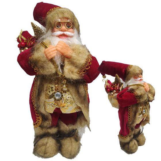 Imagem de Papai Noel 30cm Boneco Natalino Decoraçao Natal Enfeite Fim do Ano Comemoraçao Festa