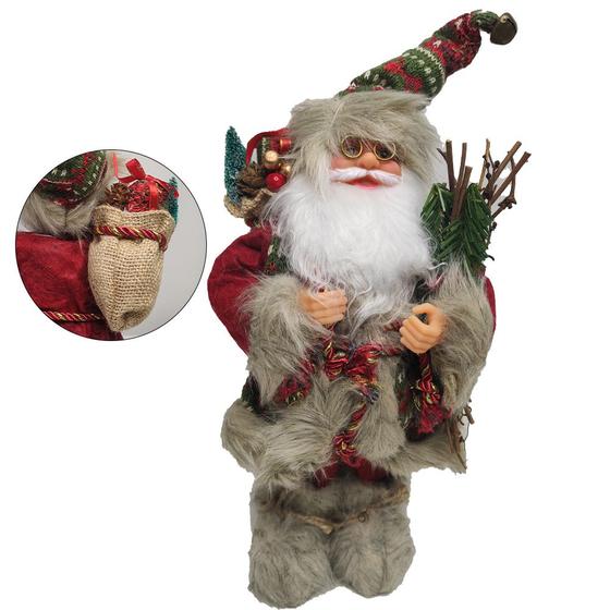 Imagem de Papai Noel 30cm Boneco Natalino Festa Natal Comemoraçao Fim de Ano Enfeite Confraternizaçao