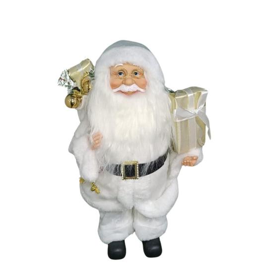 Imagem de Papai Noel Branco Com Dourado 40Cm Grillo 56906-568