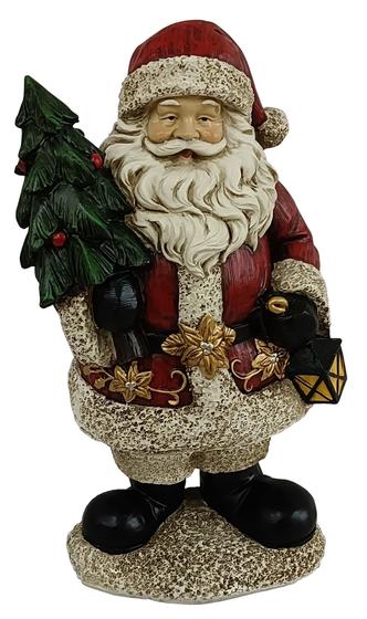 Imagem de Papai Noel de Natal Vermelho de Resina Decorativo Natal 29cm