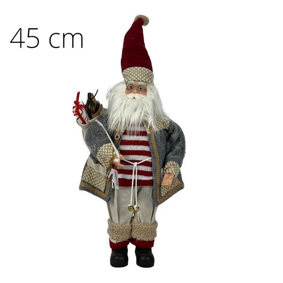 Imagem de Papai Noel em Pé 45cm Decoração Enfeite Boneco Natalino