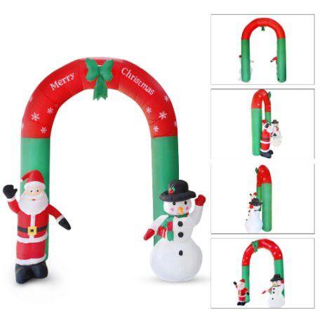 Imagem de Papai Noel Enfeite Arco Decoração Natal Inflável Bivolt