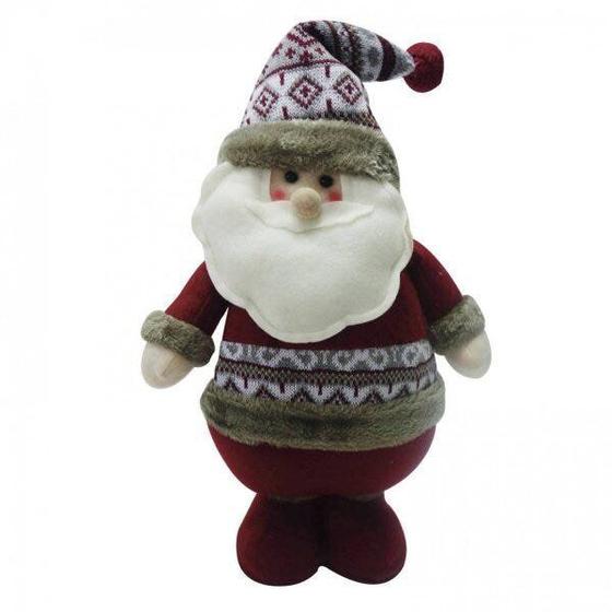 Imagem de Papai Noel Feliz com Gorro Curvo 38cm Toronto Niazitex - caixa com 6 Unidade - Colorido