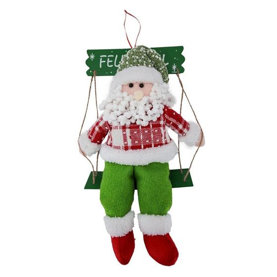 Imagem de Papai Noel Gangorra 43cm Funny Enfeite Natalino Magizi