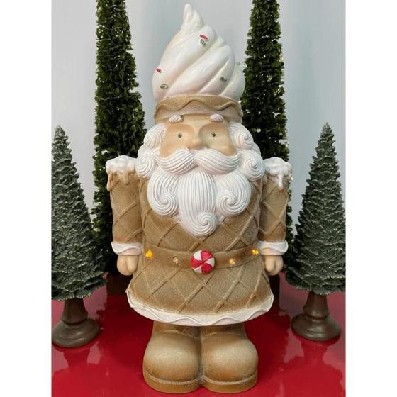 Imagem de Papai noel gingerbread c/ led - 45cm