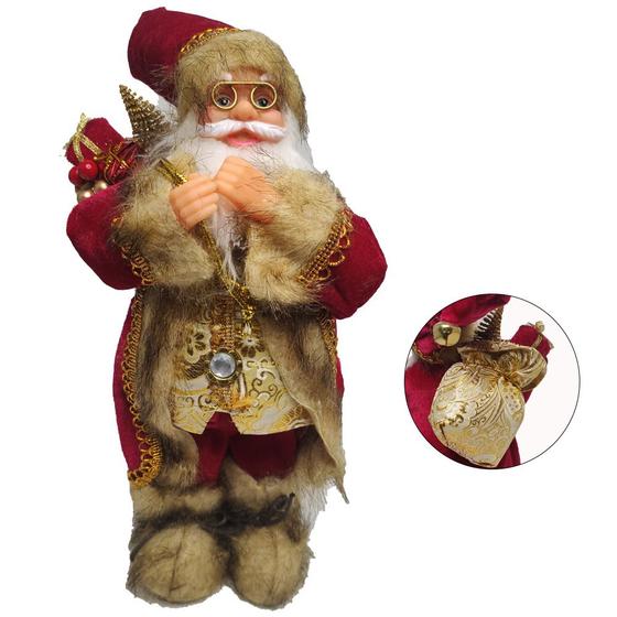 Imagem de Papai Noel Natalino 30cm Boneco Enfeite Natal Decoraçao Festa Fim do Ano Comemoraçao