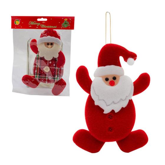 Imagem de Papai Noel Plush 16cm Vermelho Enfeite Natalino Decoração Natal 