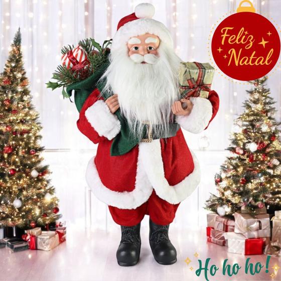 Imagem de Papai Noel Presente Enfeite Decoração de Natal Luxo Envio Imediato Para Casa Mesa Hall de Entrada