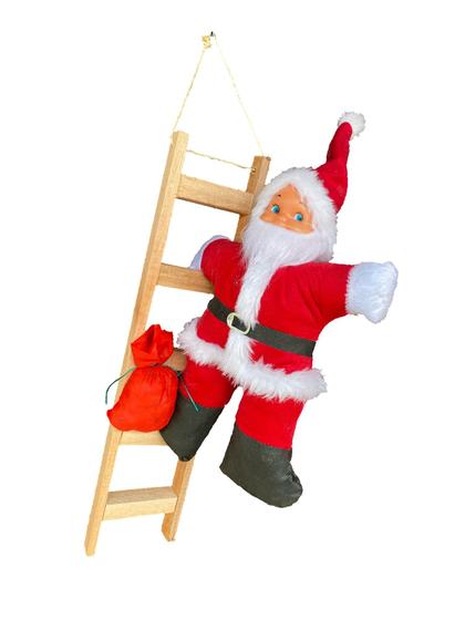 Imagem de Papai Noel Subindo as escadas Decoração de Natal 