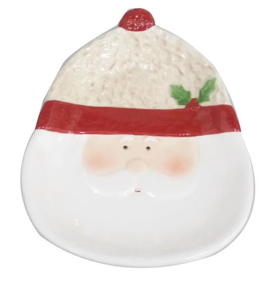 Imagem de Papai Noel Travessa de Cerâmica Decoração de Natal 18cm