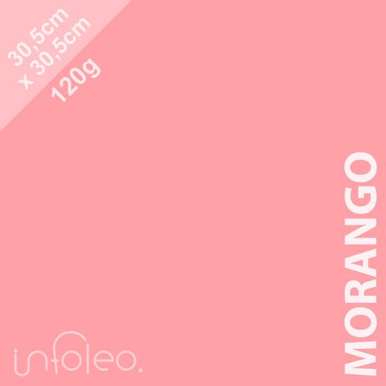 Imagem de Papel 30,5x30,5cm 120g Morango Candy Color Plus - 10 unidades